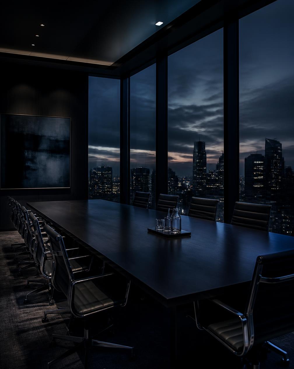 Leadership team working through a quarterly plan in a boardroom